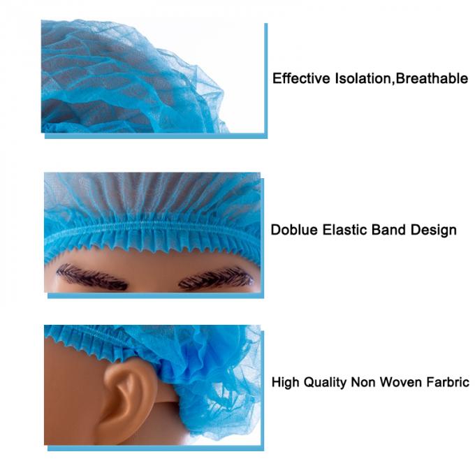 Più colore la calca blu non tessuta che ricopre la calca eliminabile dei pp ricopre il dottore Medical Head Cover per il lavoratore/ospedale 1