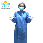 FDA Disposable Surgical Gown With Waist 2 Or 4 Ties 30-50gsm Elastic Or Knitted Cuff