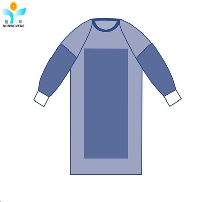 Eco friendly Reinforced Surgical Gown Ultrosonic Welding Individual Package Anti Bacterial Sterlization Style